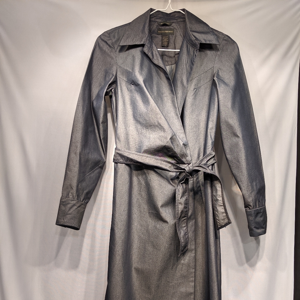 BANANA REPUBLIC DENIM LOOK WRAP DRESS SIZE 2